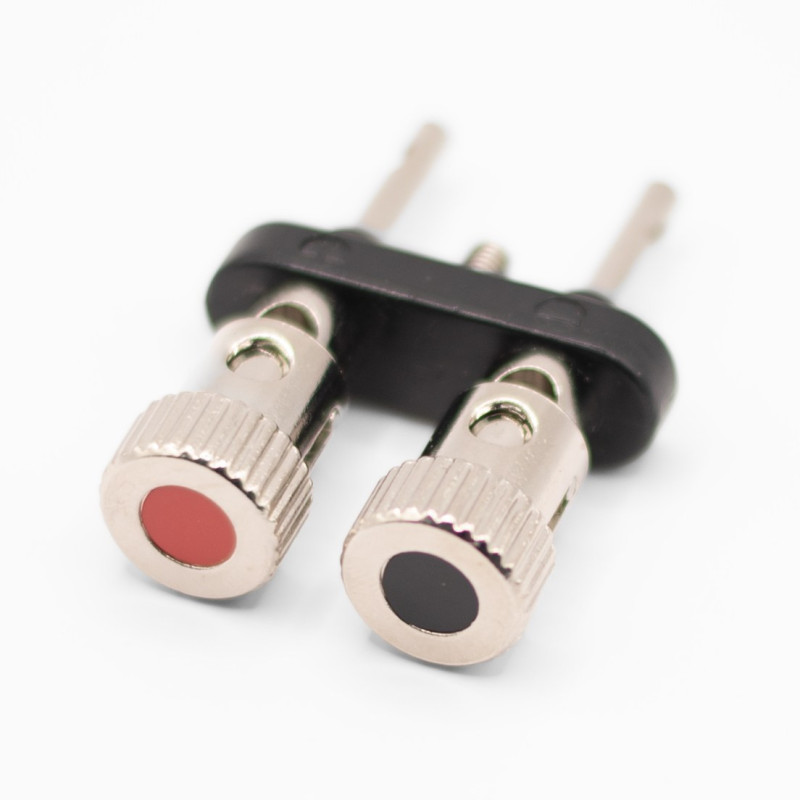 GNIAZDO BANAN PODWÓJNE NIKIEL MONTAŻOWE