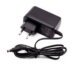 ZASILACZ 12V 1A 12W 2,1/5,5mm DC RUIDE DO GNIAZDKOWY CZARNY
