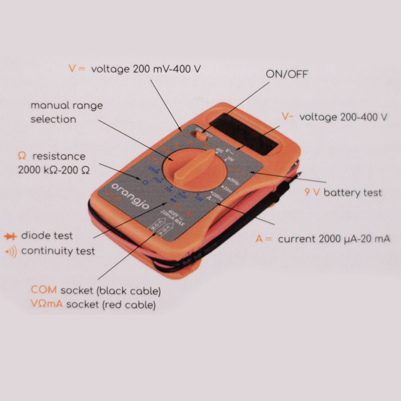 MIERNIK UNIWERSALNY Z BUZZEREM ORANGJO