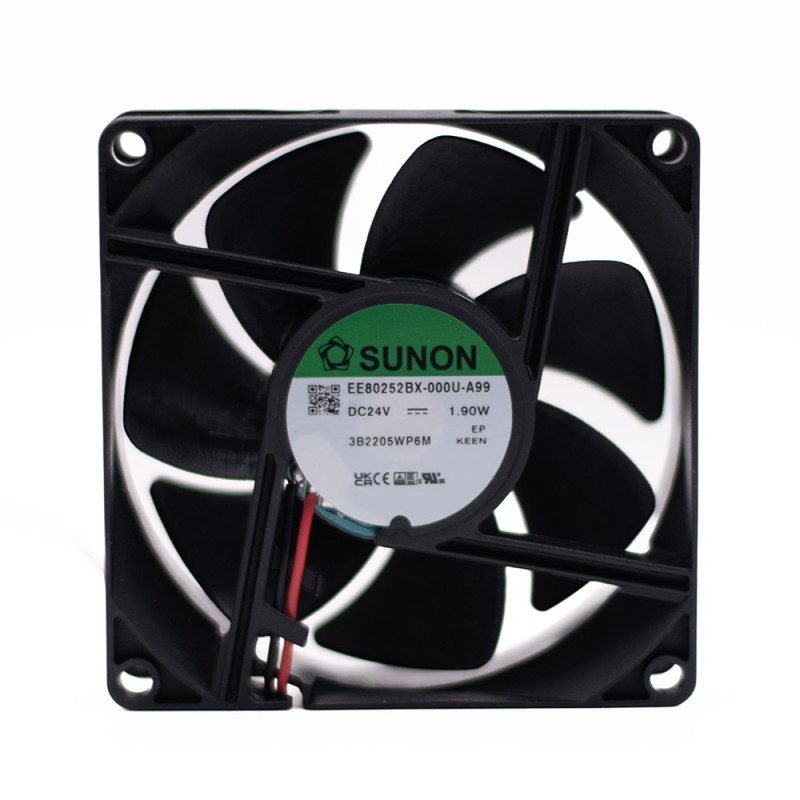 WENTYLATOR 24VDC 80x80x25 KULKOWE EE80252B1-A99 SUNON 38dBA 76,5m3/h