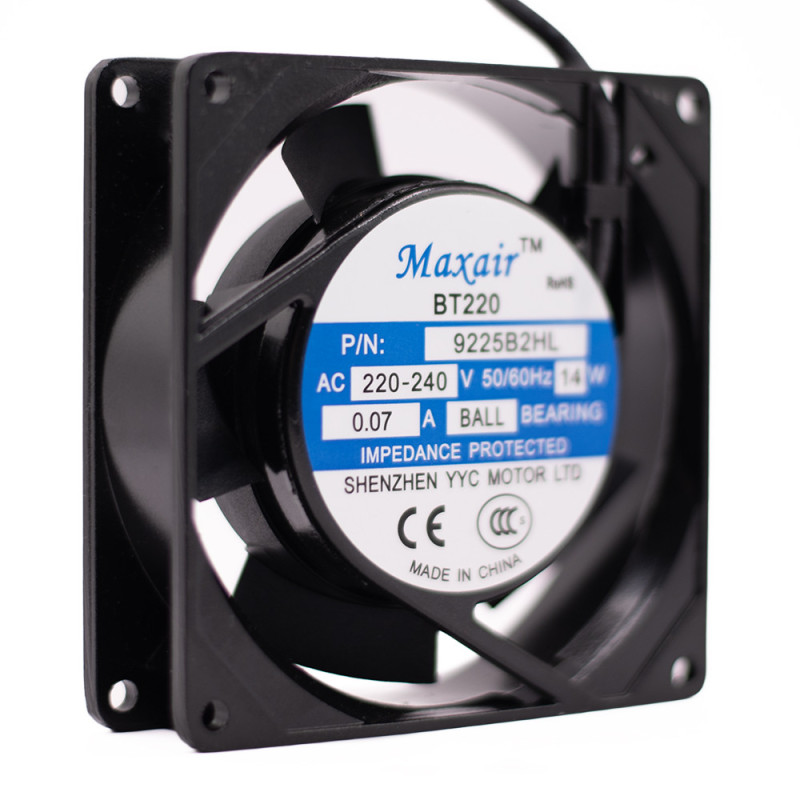 WENTYLATOR 230VAC 92x92x25 KULKOWE 9225B2HL MAXAIR