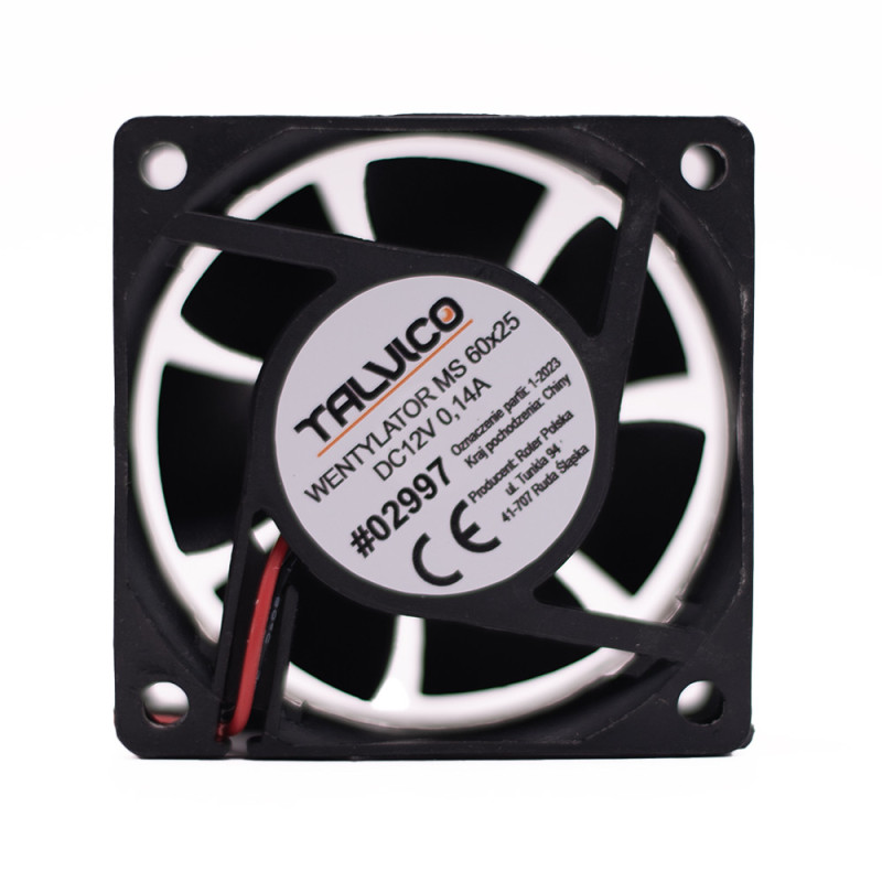 WENTYLATOR 12VDC 60x60x25mm MS