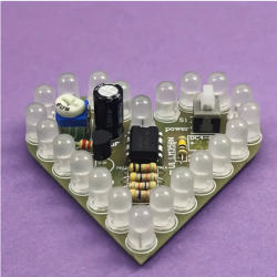 Zestaw do samodzielnego montażu, pulsujące czerwone serce