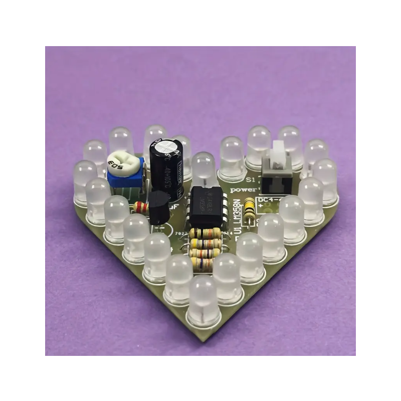 Zestaw do samodzielnego montażu, pulsujące czerwone serce