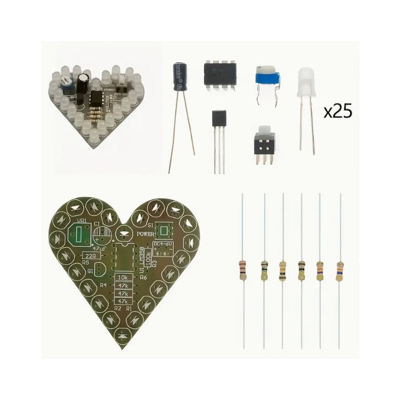 Zestaw do samodzielnego montażu, pulsujące czerwone serce