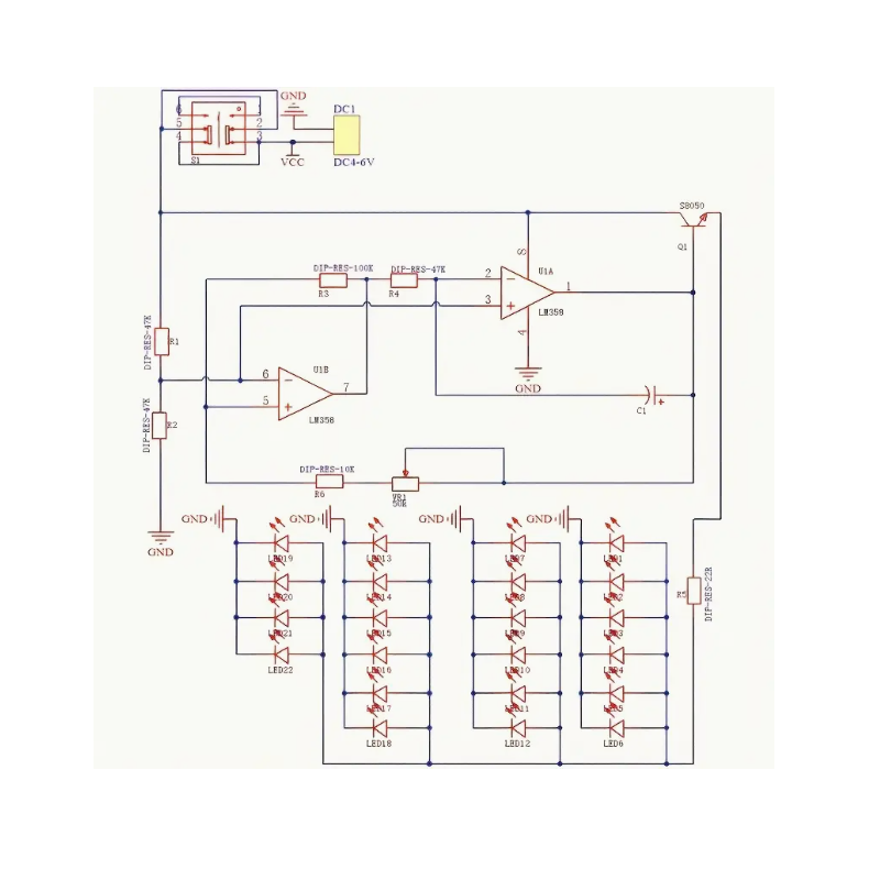 Zestaw do samodzielnego montażu, pulsujące czerwone serce