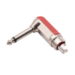 WTYK JACK 6,3mm MONO KĄTOWY CZERWONY JLM N-I