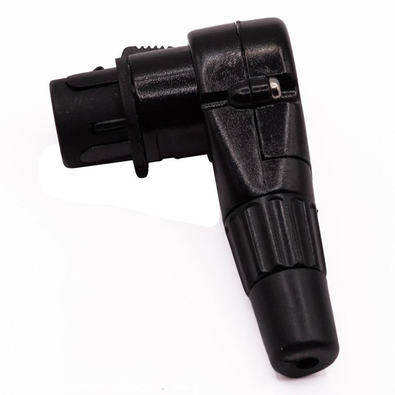 GNIAZDO XLR CANON 3PIN NA KABEL KĄTOWE GOLD