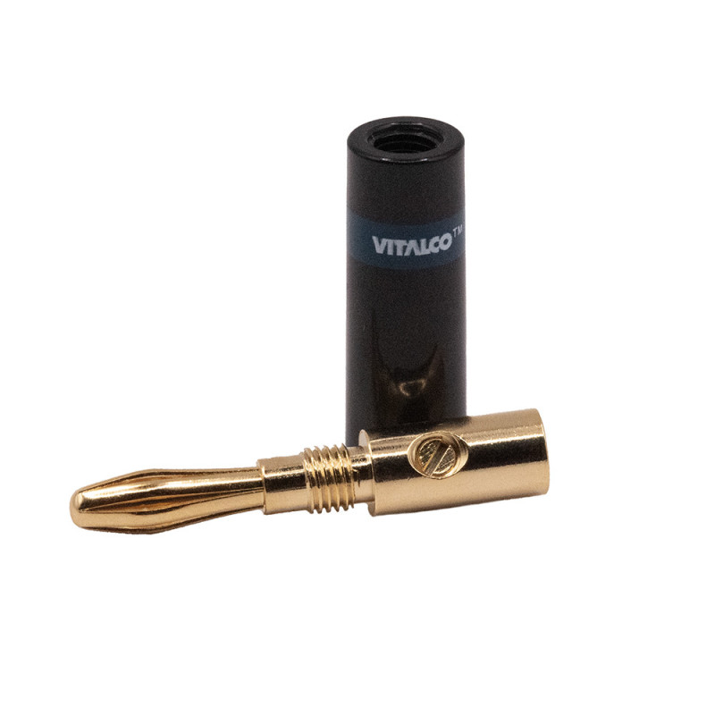 WTYK BANAN 4mm ZŁOTY PLASTIK HQ CZARNY L24