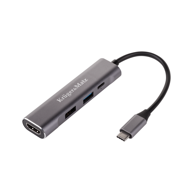 Adapter (HUB) USB typu C na HDMI/USB3.0/USB2.0/C port