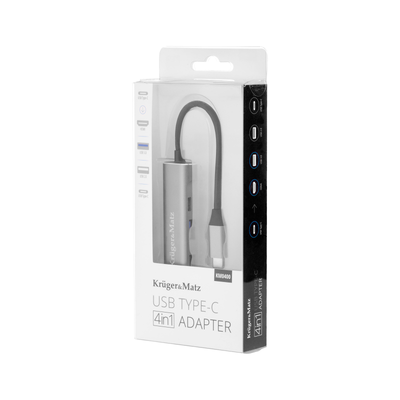 Adapter (HUB) USB typu C na HDMI/USB3.0/USB2.0/C port