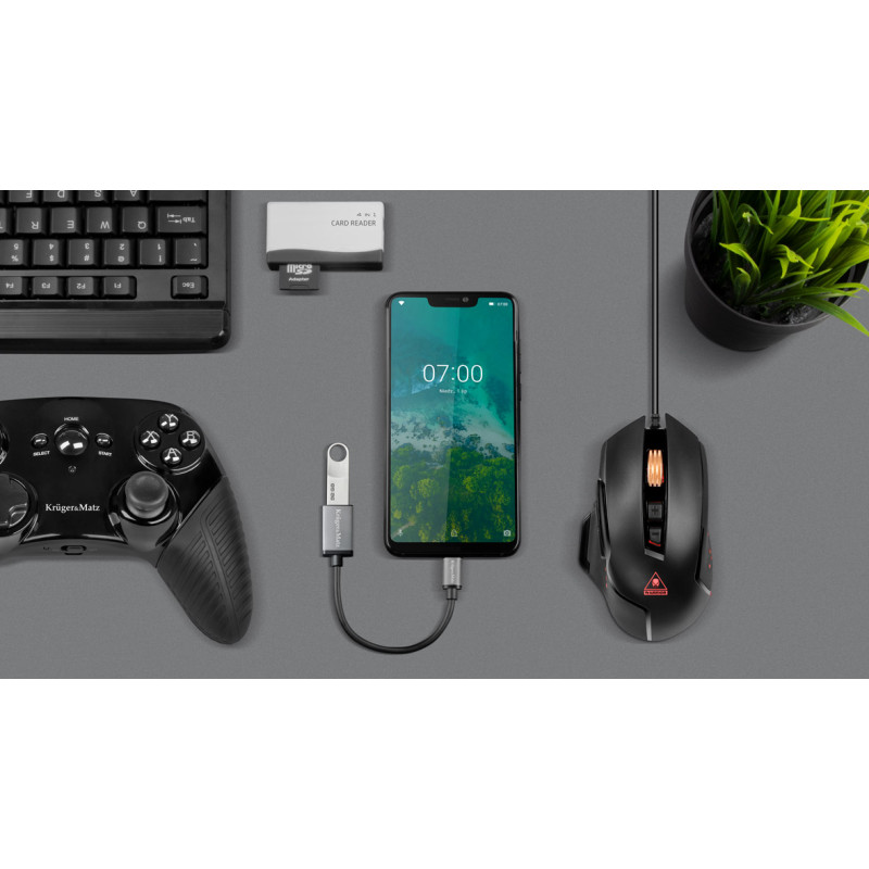 Adapter gniazdo USB 3.0 A - wtyk USB typu C OTG Kruger&Matz Basic