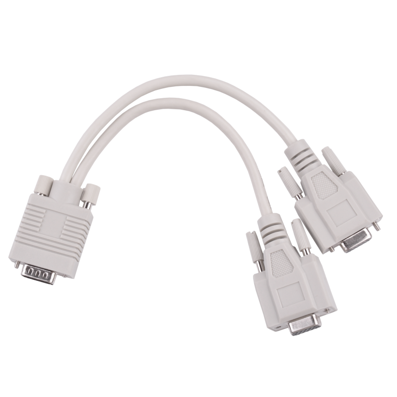 Adapter VGA (15pin męski) -2x (15pin żeński)