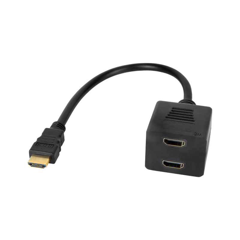Adapter wtyk HDMI - 2x gniazdo HDMI 20 cm