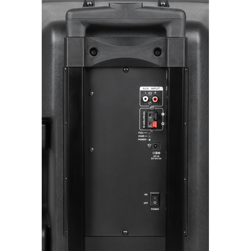 Aktywna kolumna głośnikowa (z 2 mikrofonami bezprzewodowymi UHF, SD, Bluetooth, FM, USB) 40 Watt