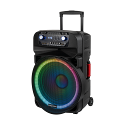 Aktywna kolumna głośnikowa (z 2 mikrofonami bezprzewodowymi UHF, SD, Bluetooth, FM, USB, LED) 60 Watt