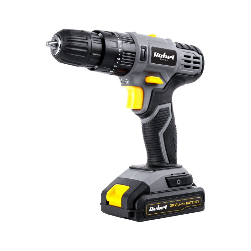 Akumulatorowa wiertarko-wkrętarka udarowa 20V 2A box