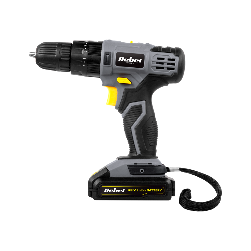 Akumulatorowa wiertarko-wkrętarka udarowa 20V 2A box