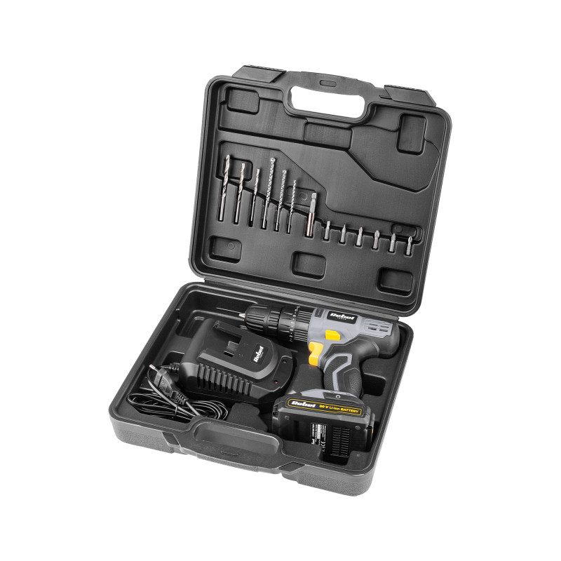 Akumulatorowa wiertarko-wkrętarka udarowa 20V 2A box