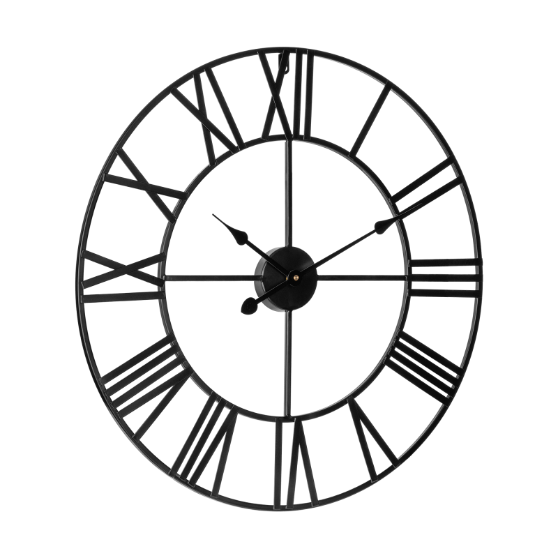 Aluminiowy duży zegar ścienny 60 cm