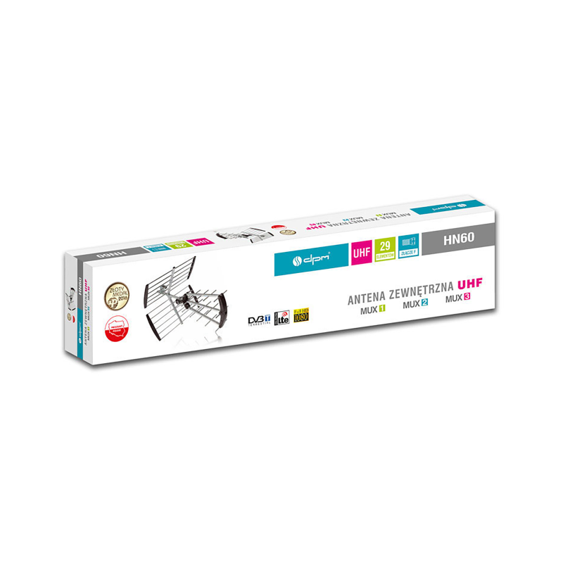 Antena kierunkowa DVB-T / DVB-T2 DPM HN60 z filtrem LTE, 29 el., bez wzmacniacza