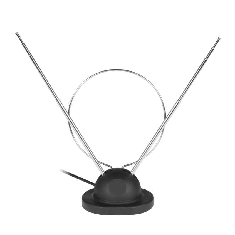 Antena pokojowa TV z kablem koncentrycznym z podstawką