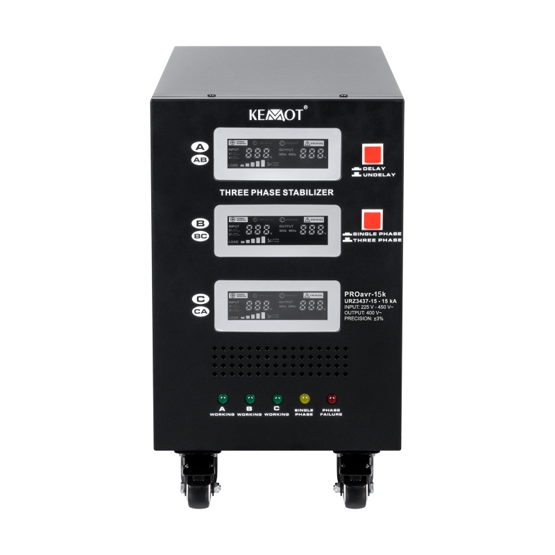 Automatyczny trójfazowy stabilizator napięcia KEMOT PROavr-15k