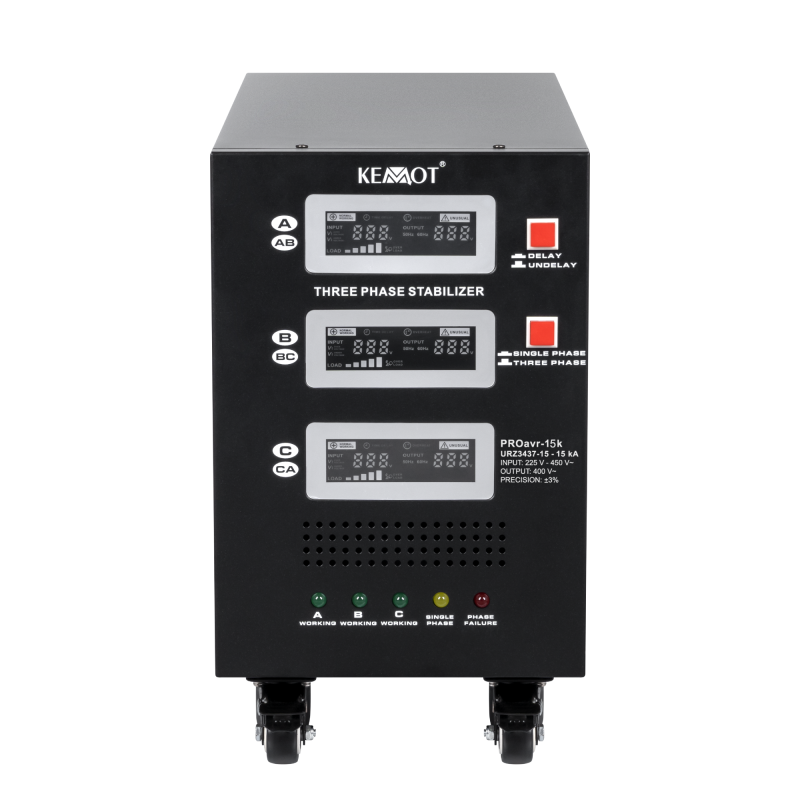 Automatyczny trójfazowy stabilizator napięcia KEMOT PROavr-15k
