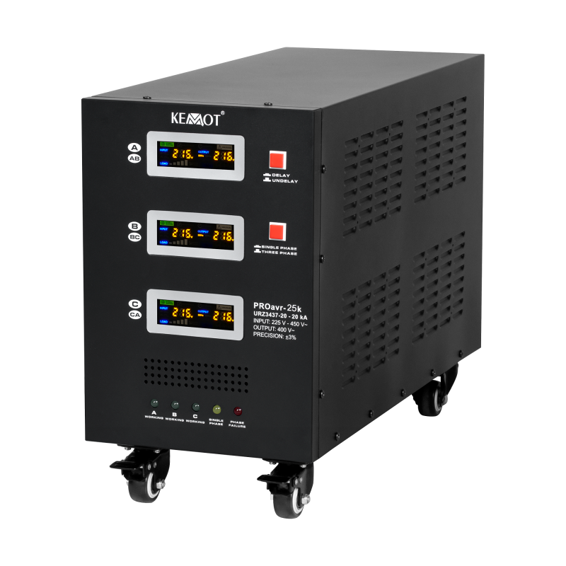 Automatyczny trójfazowy stabilizator napięcia KEMOT PROavr-25k