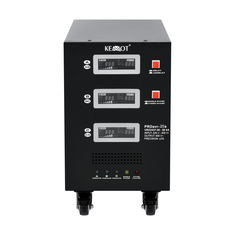 Automatyczny trójfazowy stabilizator napięcia KEMOT PROavr-25k