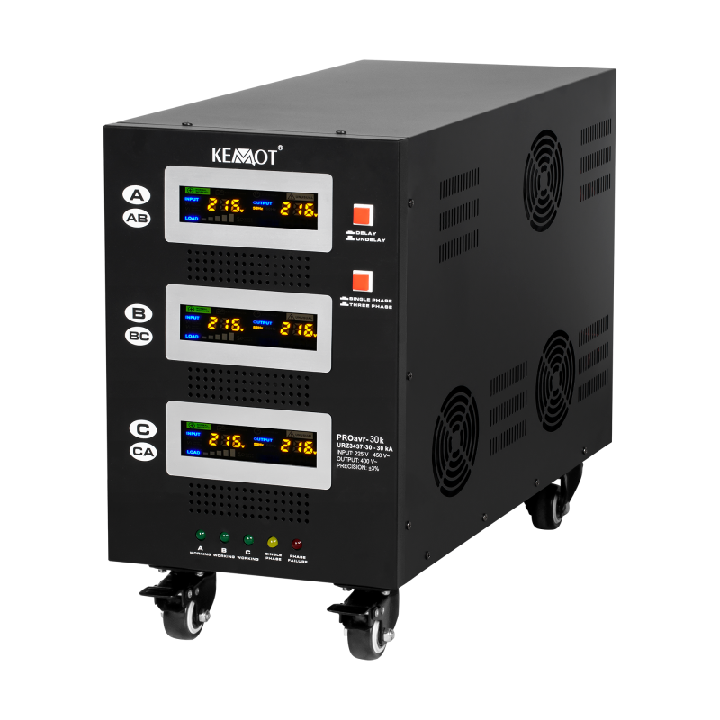 Automatyczny trójfazowy stabilizator napięcia KEMOT PROavr-30k