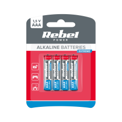 Baterie alkaliczne REBEL EXTREME LR03 4szt./bl.