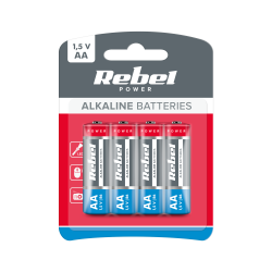Baterie alkaliczne REBEL LR6 4szt/bl.