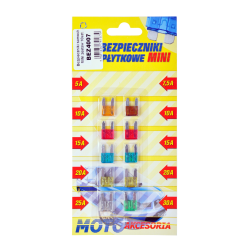 Bezpieczniki samochodowe MINI zestaw 10szt.