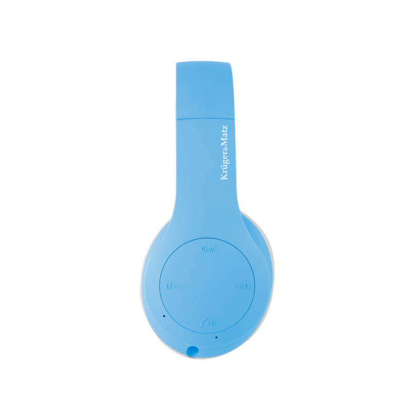 Bezprzewodowe słuchawki nauszne dla dzieci Kruger&Matz model Street Kids , kolor niebieski