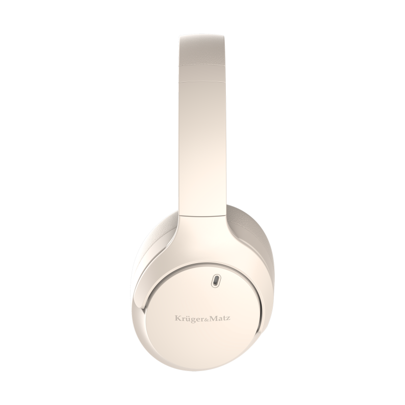 Bezprzewodowe słuchawki nauszne z ANC , Kruger&Matz Street 4 , beżowe