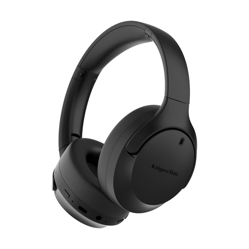 Bezprzewodowe słuchawki nauszne z ANC , Kruger&Matz Street 4 , czarne