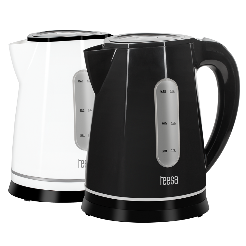 Czajnik elektryczny TEESA, 2200 W, czarny, 1,8L