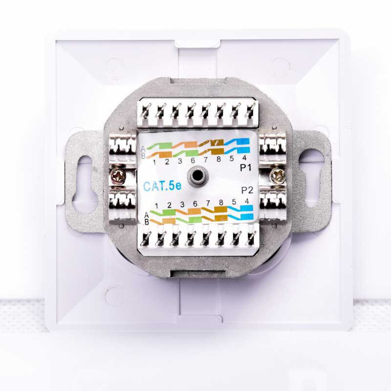 GNIAZDO PODTYNKOWE 2xRJ45 UTP KAT.5E ...