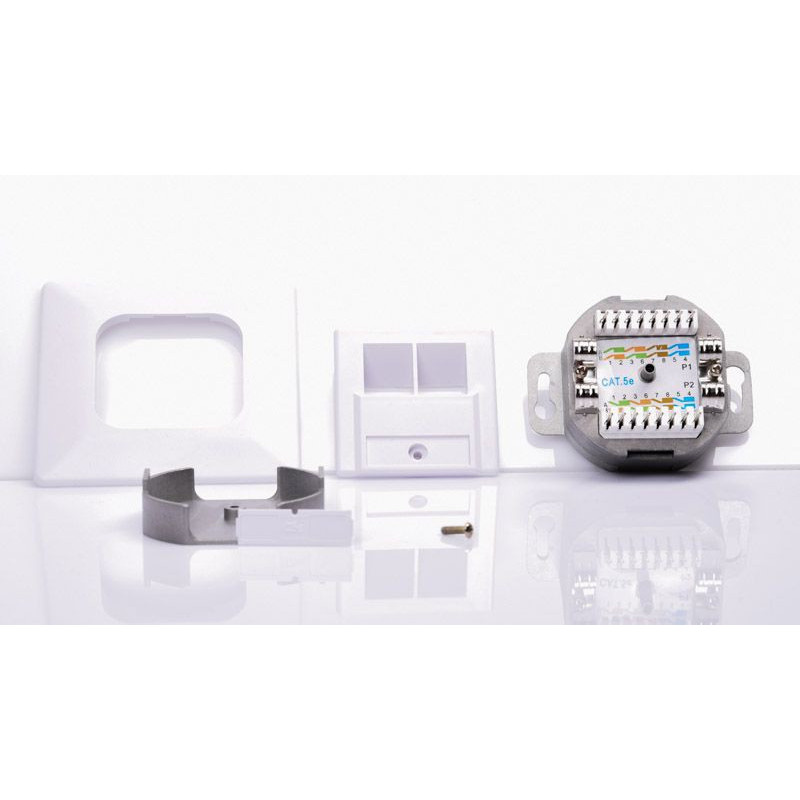 GNIAZDO PODTYNKOWE 2xRJ45 UTP KAT.5E ...