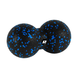 Duoball podwójna piłka do masażu 8cm, kolor czarno-niebieski, materiał EPP, REBEL ACTIVE