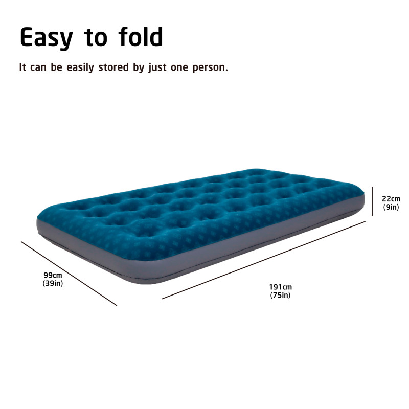 Duży dmuchany materac jednoosobowy AVENLI 191x99x22