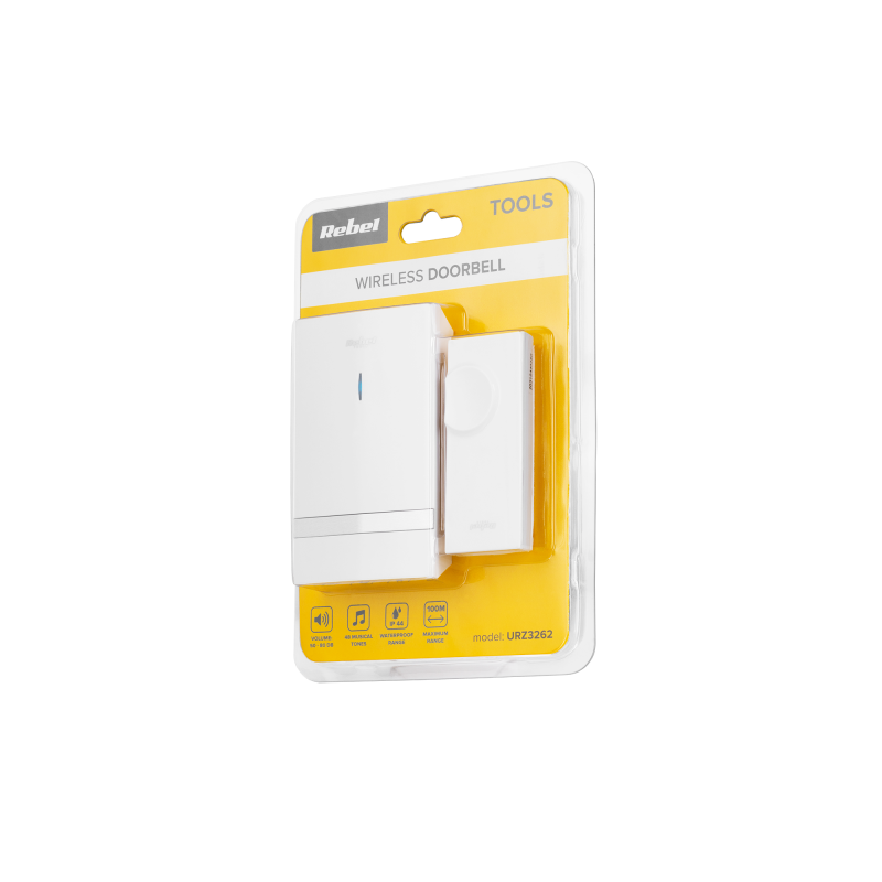 Dzwonek bezprzewodowy do drzwi (z wtyczką na 230V)- 48 melodii