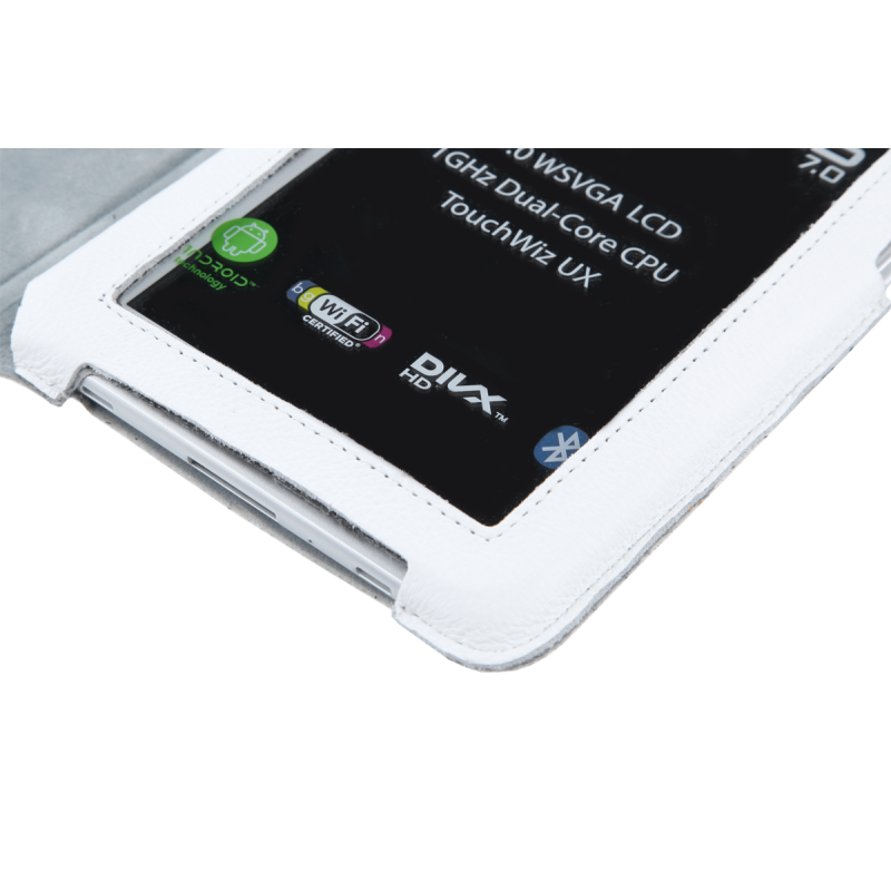 Etui białe dedykowane do Samsung Galaxy Tab P3100 (skóra naturalna)