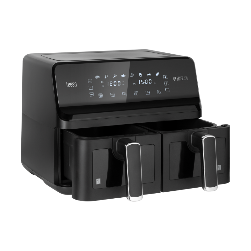 Frytkownica beztłuszczowa TEESA AIR FRYER DUAL POT XXL 8L 2700W