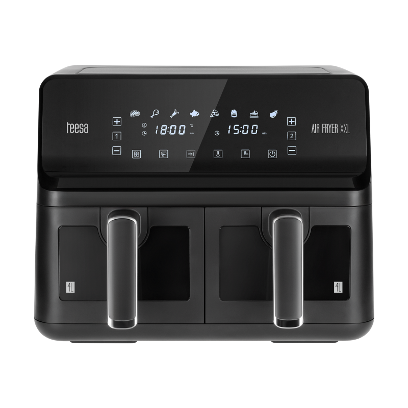 Frytkownica beztłuszczowa TEESA AIR FRYER DUAL POT XXL 8L 2700W