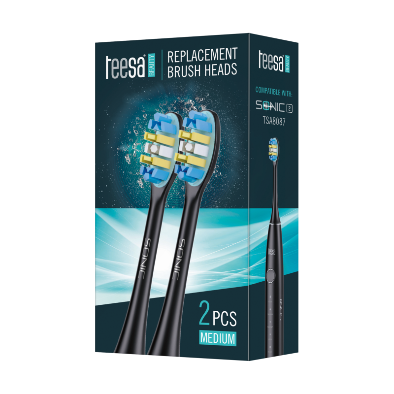 Główki do szczoteczki sonicznej TEESA SONIC 2 TSA8087-B średnie