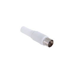 Gniazdo antenowe TV na kabel długie białe Cabletech