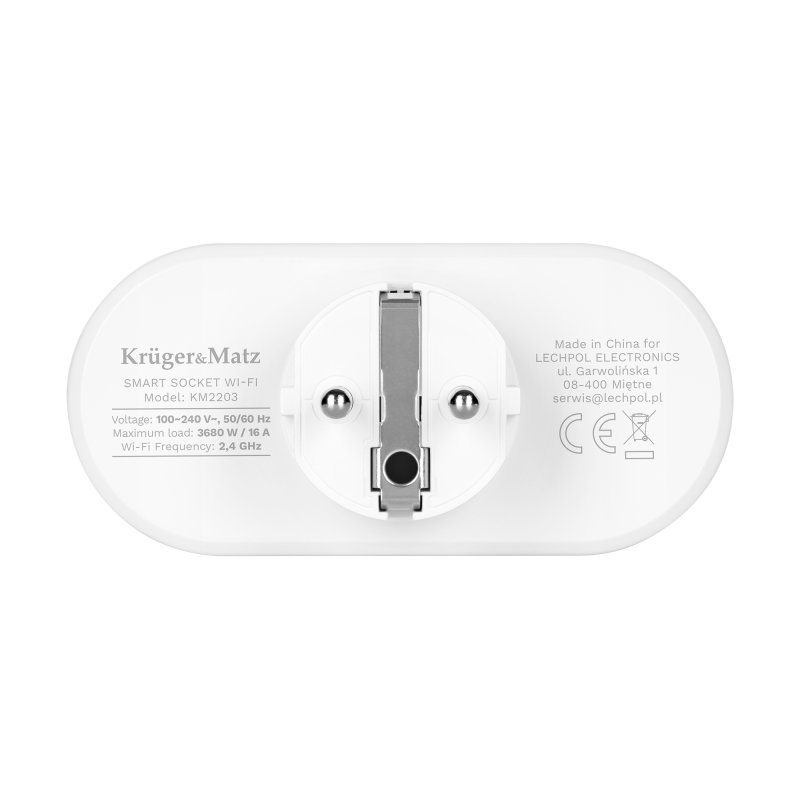 Gniazdo podwójne WiFi Kruger&Matz Connect P5 Tuya