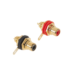 Gniazdo RCA złote montaż HQ